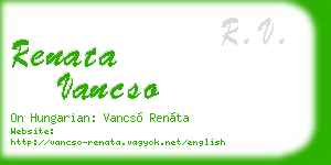 renata vancso business card