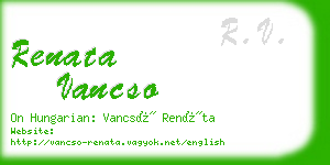 renata vancso business card